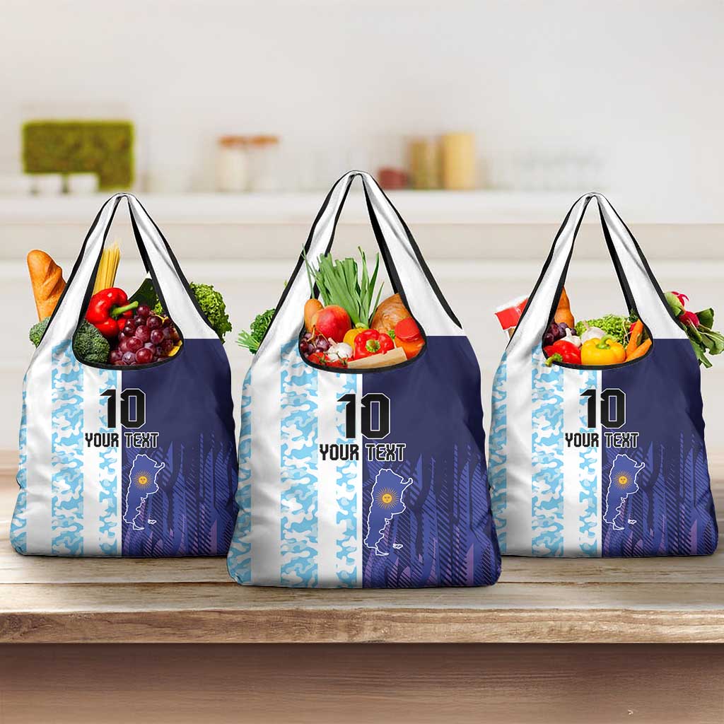 Argentina Football Custom Grocery Bag Vamos La Albiceleste Half Version