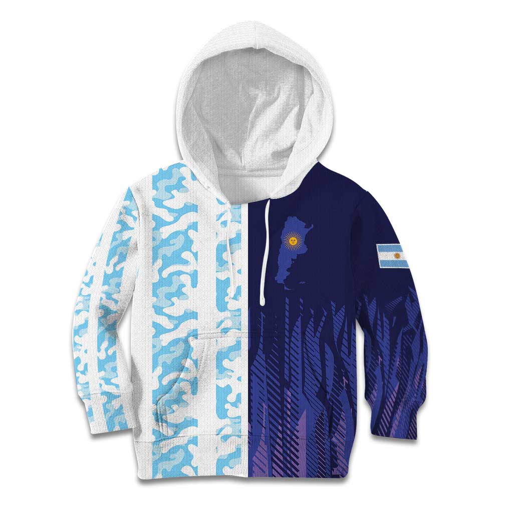 Argentina Football Custom Kid Hoodie Vamos La Albiceleste Half Version