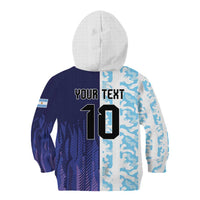 Argentina Football Custom Kid Hoodie Vamos La Albiceleste Half Version