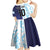 Argentina Football Custom Kid Short Sleeve Dress Vamos La Albiceleste Half Version