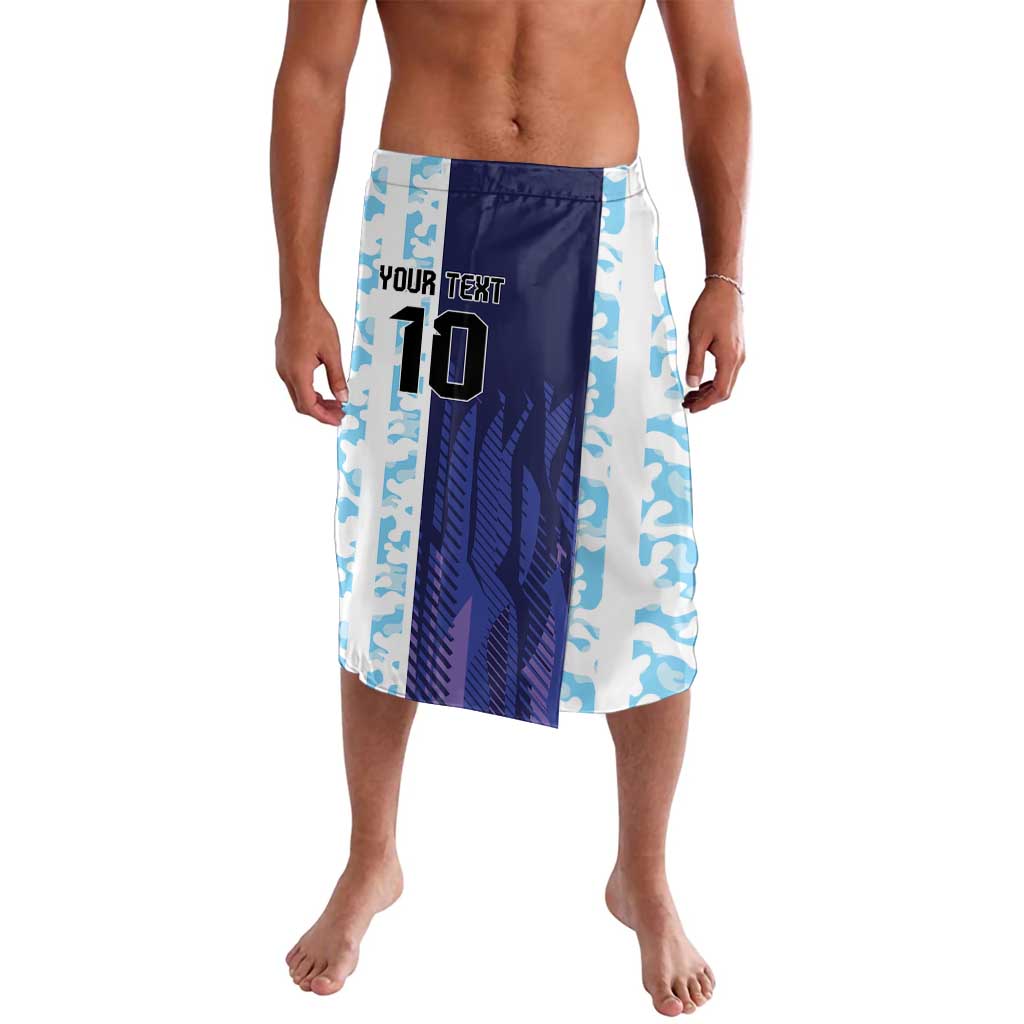 Argentina Football Custom Lavalava Vamos La Albiceleste Half Version