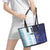Argentina Football Custom Leather Tote Bag Vamos La Albiceleste Half Version