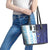 Argentina Football Custom Leather Tote Bag Vamos La Albiceleste Half Version