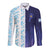 Argentina Football Custom Long Sleeve Button Shirt Vamos La Albiceleste Half Version