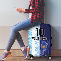 Argentina Football Custom Luggage Cover Vamos La Albiceleste Half Version
