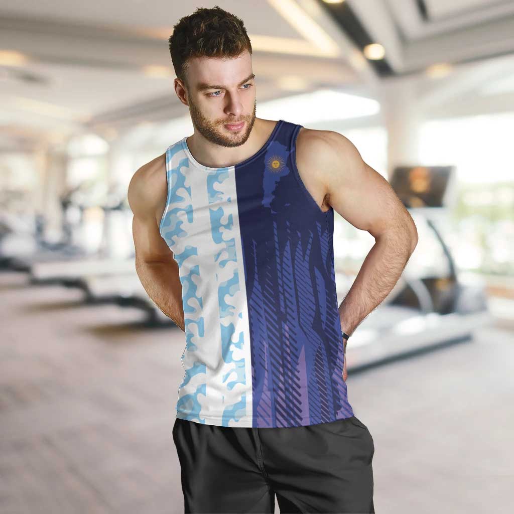 Argentina Football Custom Men Tank Top Vamos La Albiceleste Half Version