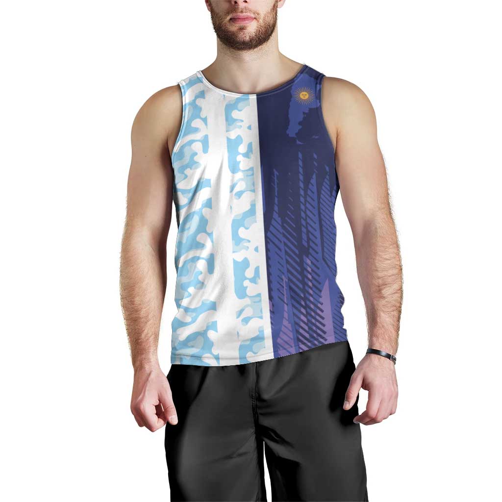 Argentina Football Custom Men Tank Top Vamos La Albiceleste Half Version