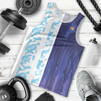 Argentina Football Custom Men Tank Top Vamos La Albiceleste Half Version