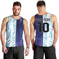 Argentina Football Custom Men Tank Top Vamos La Albiceleste Half Version