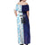 Argentina Football Custom Off Shoulder Maxi Dress Vamos La Albiceleste Half Version