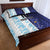 Argentina Football Custom Quilt Bed Set Vamos La Albiceleste Half Version
