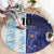 Argentina Football Custom Round Carpet Vamos La Albiceleste Half Version