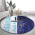 Argentina Football Custom Round Carpet Vamos La Albiceleste Half Version