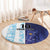 Argentina Football Custom Round Carpet Vamos La Albiceleste Half Version