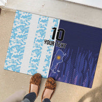 Argentina Football Custom Rubber Doormat Vamos La Albiceleste Half Version
