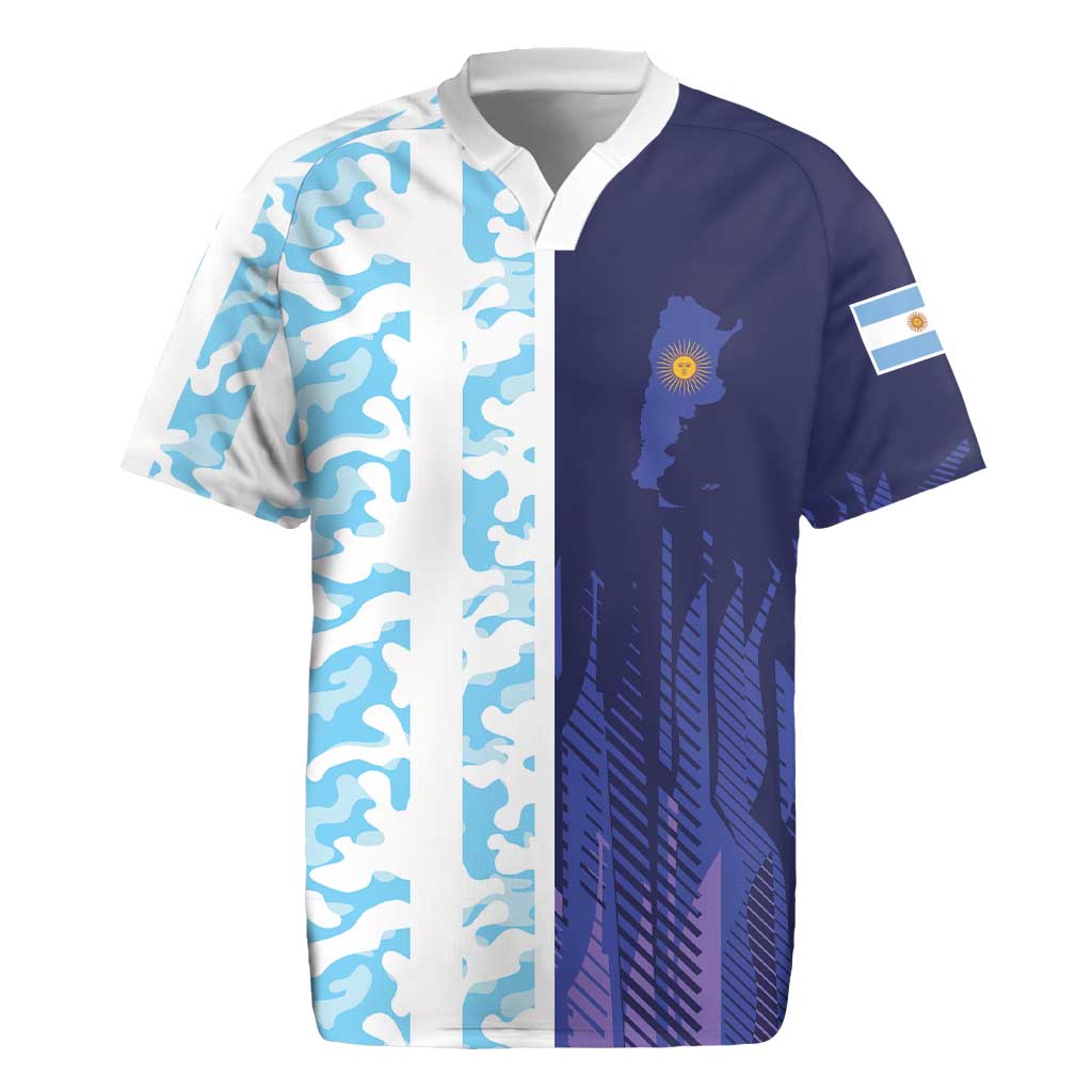 Argentina Football Custom Rugby Jersey Vamos La Albiceleste Half Version