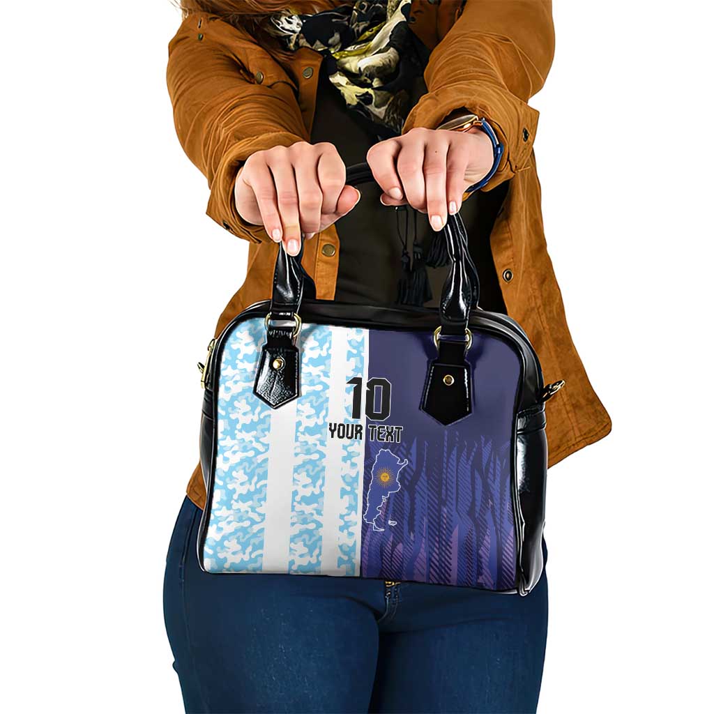Argentina Football Custom Shoulder Handbag Vamos La Albiceleste Half Version