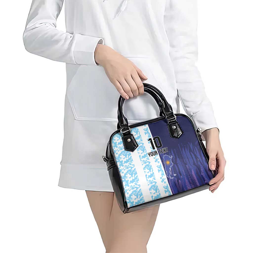 Argentina Football Custom Shoulder Handbag Vamos La Albiceleste Half Version
