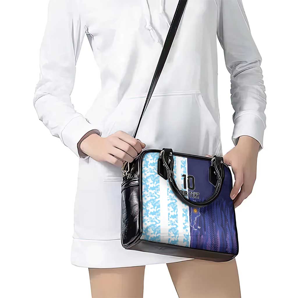 Argentina Football Custom Shoulder Handbag Vamos La Albiceleste Half Version