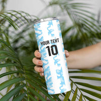 Argentina Football Custom Skinny Tumbler Vamos La Albiceleste Half Version
