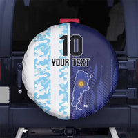 Argentina Football Custom Spare Tire Cover Vamos La Albiceleste Half Version