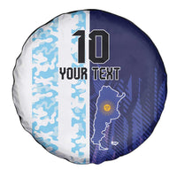 Argentina Football Custom Spare Tire Cover Vamos La Albiceleste Half Version
