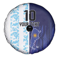 Argentina Football Custom Spare Tire Cover Vamos La Albiceleste Half Version