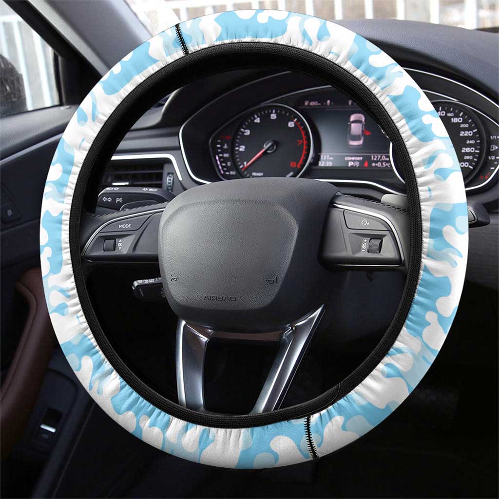 Argentina Football Steering Wheel Cover Vamos La Albiceleste Half Version