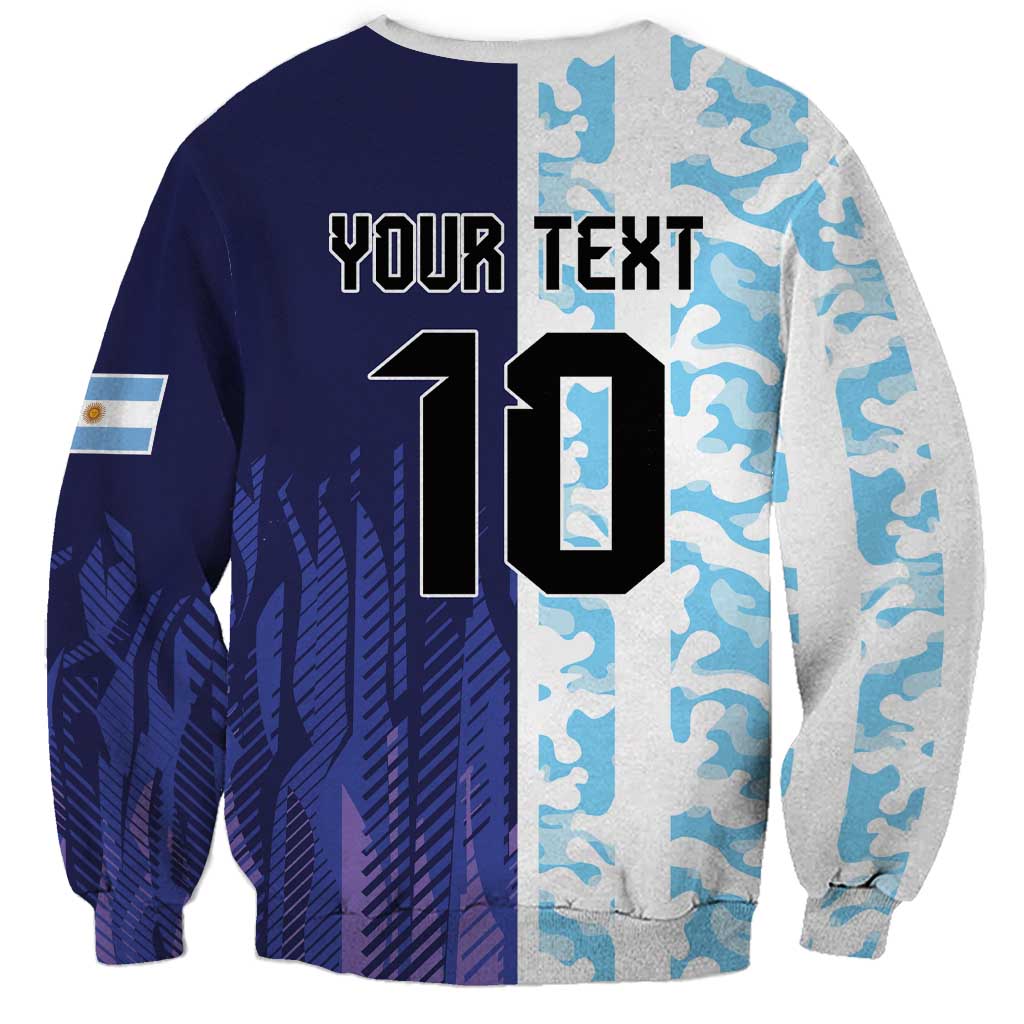 Argentina Football Custom Sweatshirt Vamos La Albiceleste Half Version