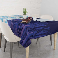 Argentina Football Custom Tablecloth Vamos La Albiceleste Half Version