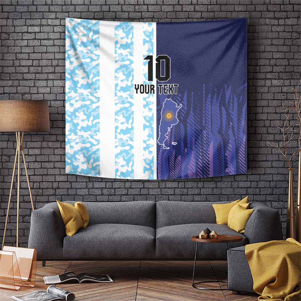 Argentina Football Custom Tapestry Vamos La Albiceleste Half Version