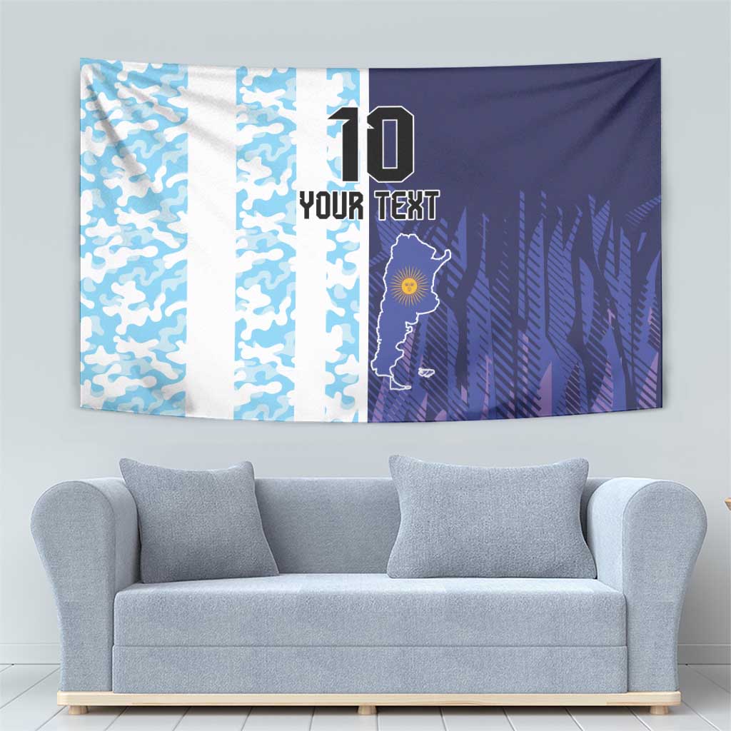 Argentina Football Custom Tapestry Vamos La Albiceleste Half Version