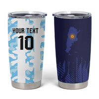 Argentina Football Custom Tumbler Cup Vamos La Albiceleste Half Version