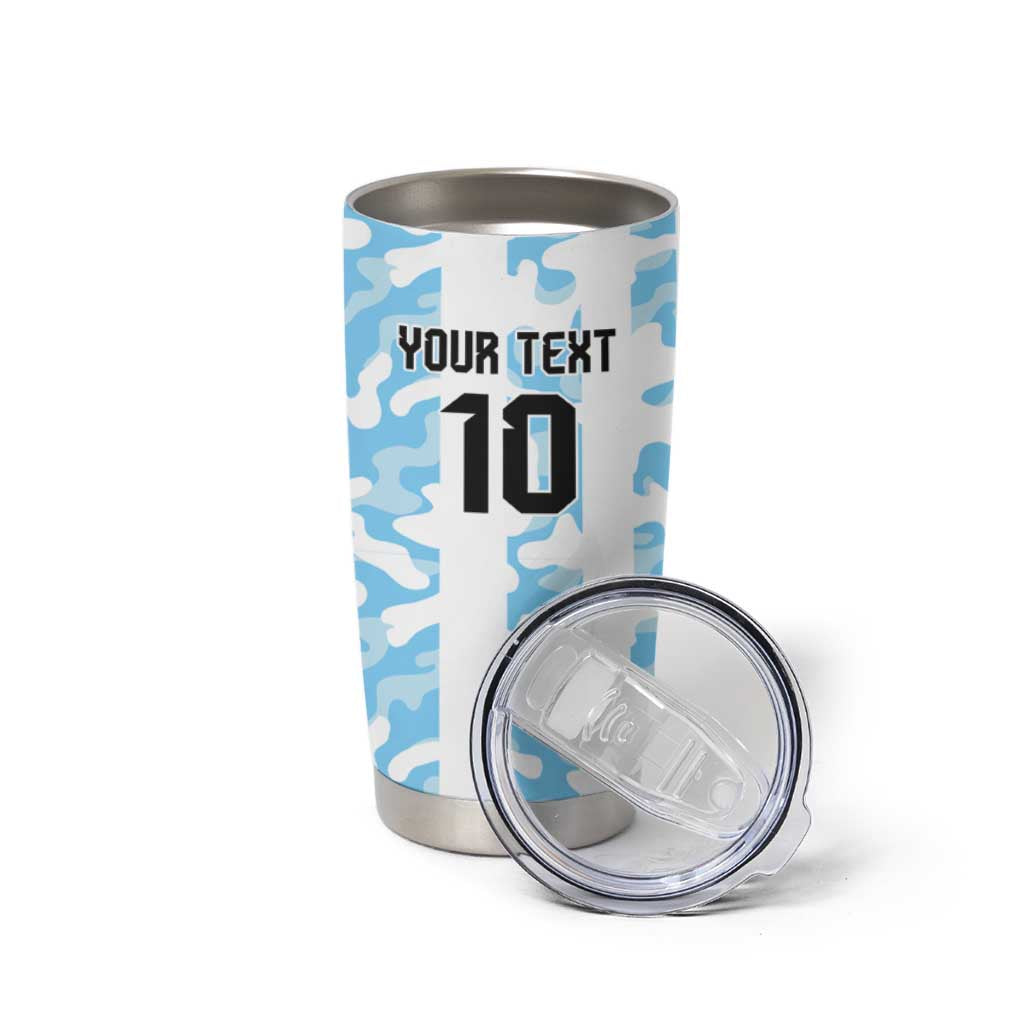 Argentina Football Custom Tumbler Cup Vamos La Albiceleste Half Version