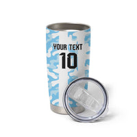 Argentina Football Custom Tumbler Cup Vamos La Albiceleste Half Version