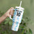 Argentina Football Custom Tumbler With Handle Vamos La Albiceleste Half Version