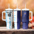 Argentina Football Custom Tumbler With Handle Vamos La Albiceleste Half Version