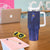 Argentina Football Custom Tumbler With Handle Vamos La Albiceleste Half Version