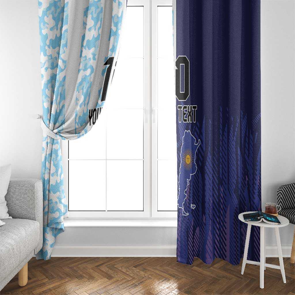 Argentina Football Custom Window Curtain Vamos La Albiceleste Half Version