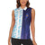 Argentina Football Custom Women Sleeveless Polo Shirt Vamos La Albiceleste Half Version