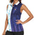 Argentina Football Custom Women Sleeveless Polo Shirt Vamos La Albiceleste Half Version