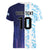 Argentina Football Custom Women V-Neck T-Shirt Vamos La Albiceleste Half Version