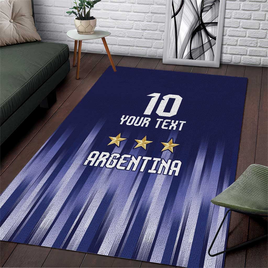 Argentina Football Custom Area Rug Vamos La Albiceleste Vintage