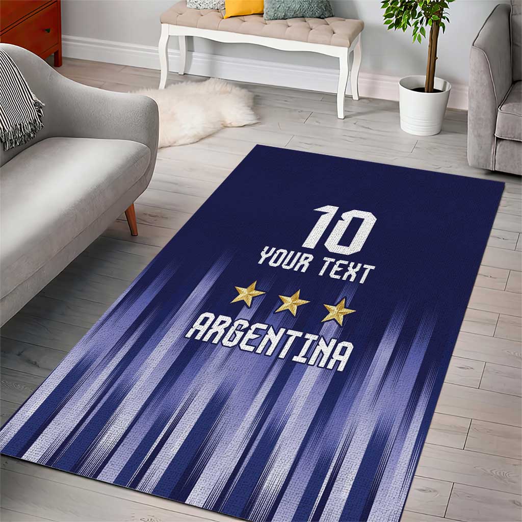 Argentina Football Custom Area Rug Vamos La Albiceleste Vintage