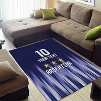 Argentina Football Custom Area Rug Vamos La Albiceleste Vintage
