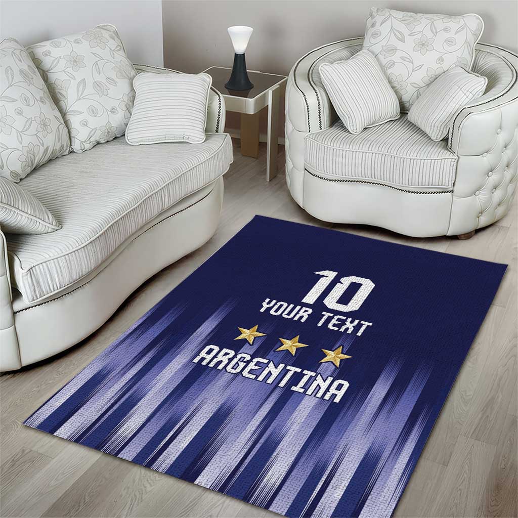 Argentina Football Custom Area Rug Vamos La Albiceleste Vintage