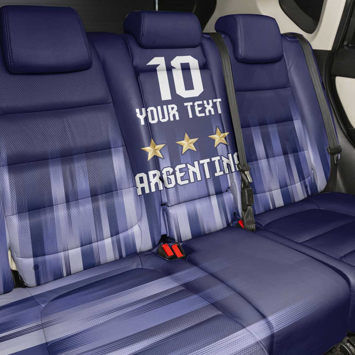 Argentina Football Custom Back Car Seat Cover Vamos La Albiceleste Vintage