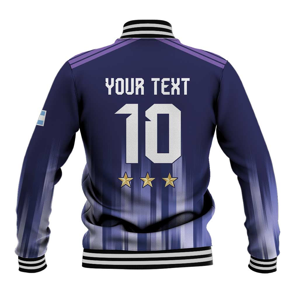 Argentina Football Custom Baseball Jacket Vamos La Albiceleste Vintage