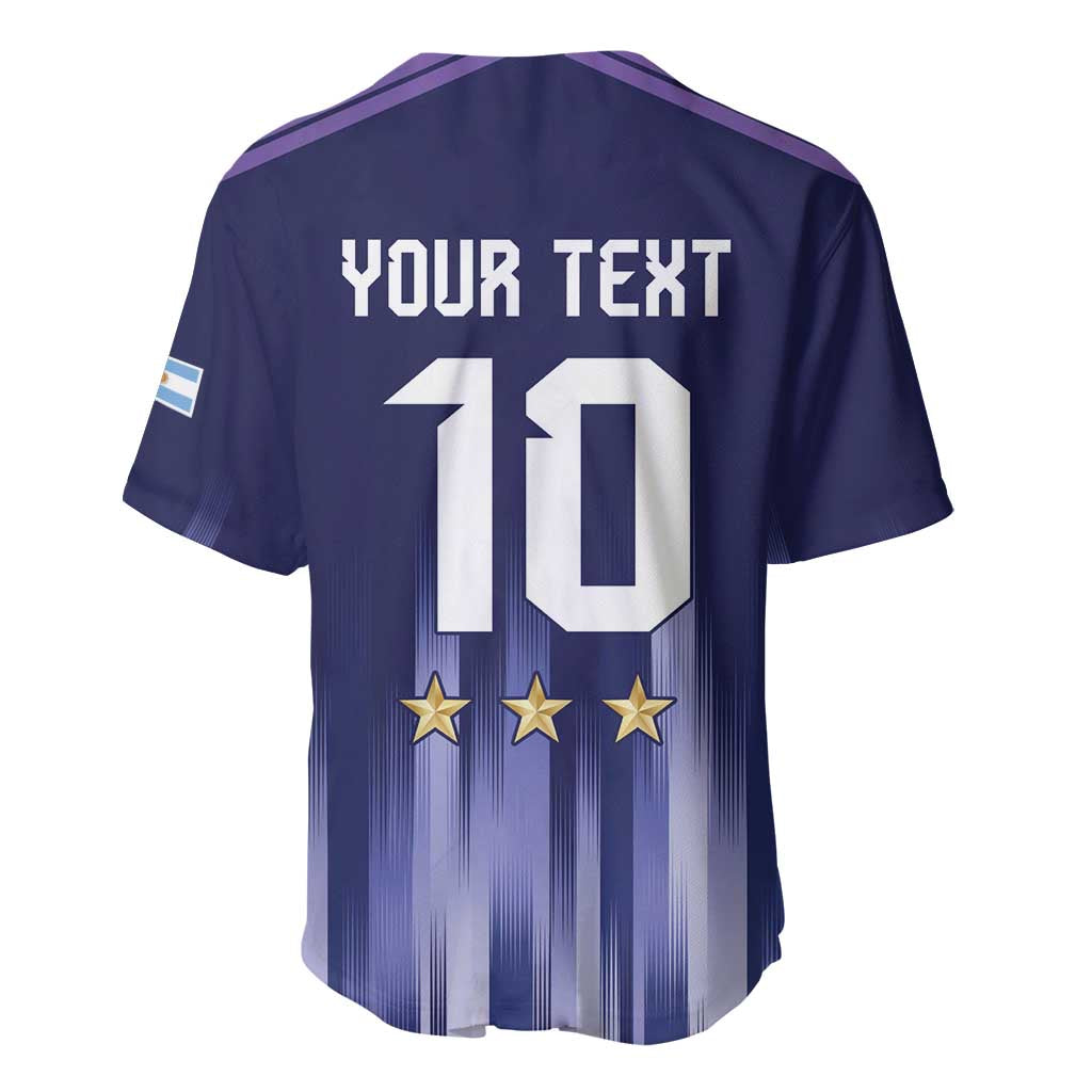 Argentina Football Custom Baseball Jersey Vamos La Albiceleste Vintage