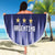 Argentina Football Custom Beach Blanket Vamos La Albiceleste Vintage